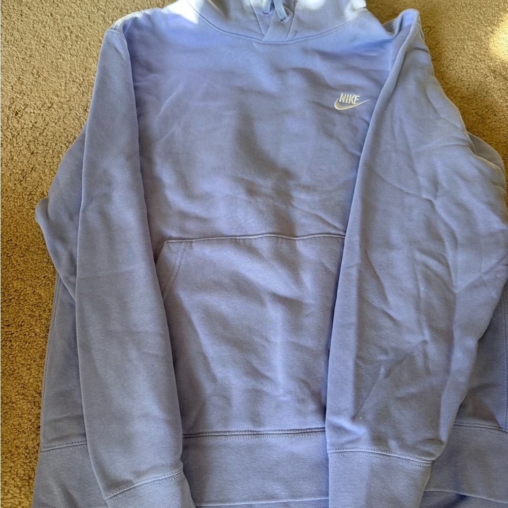 Nike Lavender Hooded Sweatshirt with White Swoosh Tag. Mens Large